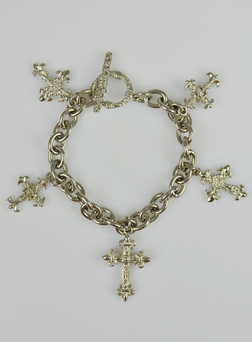 Bracelet Religieux 5 Croix - Acier (pic 2)