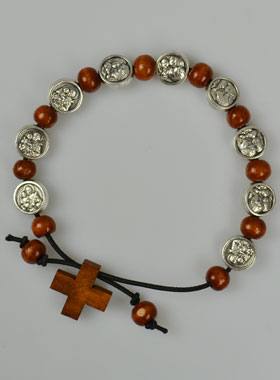 Bracelet Religieux Dizainier - Médailles de Saint Joseph (pic 1)
