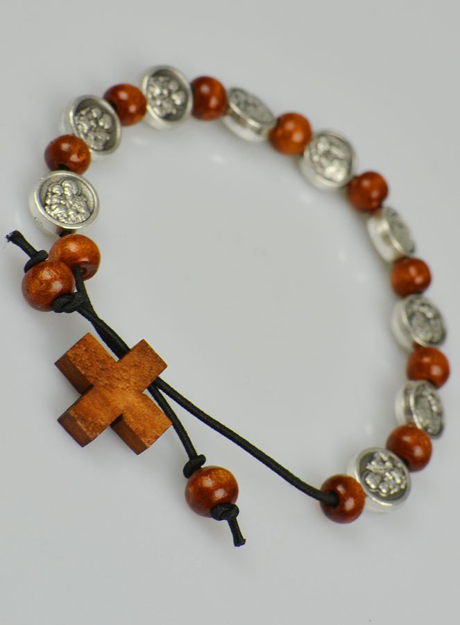 Bracelet Religieux Dizainier - Médailles de Saint Joseph (pic 3)
