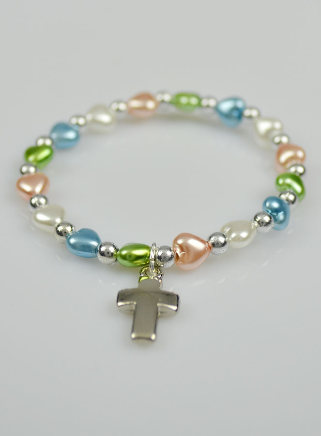 Bracelet Religieux en Perles Coeur Modèle Enfant (pic 3)