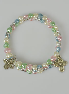 Bracelet Religieux Chapelet - Croix & Coeur d'Amour (pic 1)
