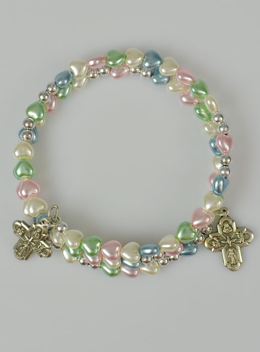 Bracelet Religieux Chapelet - Croix & Coeur d'Amour (pic 2)