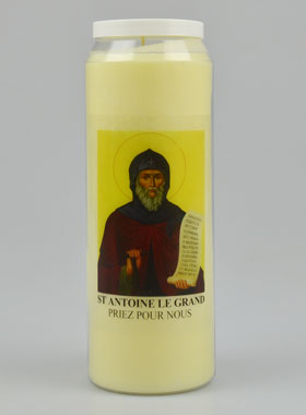 Bougie de Neuvaine à Saint Antoine le Grand - 17.5cm (pic 1)