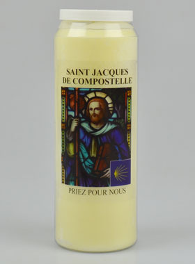 Bougie de Neuvaine à Saint Jacques de Compostelle - 17.5cm (pic 1)