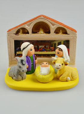Crèche de Noël du Monde - Nativité Tableau de la Ste Cène (pic 1)