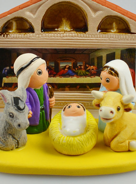 Crèche de Noël du Monde - Nativité Tableau de la Ste Cène (pic 3)