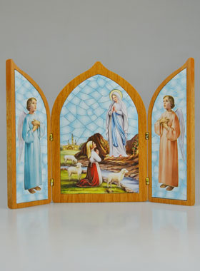 Icône Triptyque Apparitions de Lourdes - 23cm (pic 1)