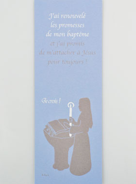 Signet de Prière Promesses de mon Baptême - Fille Bleu (pic 1)