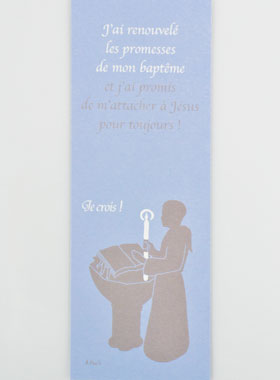 Signet de Prière Promesses de mon Baptême - Garçon Bleu (pic 1)