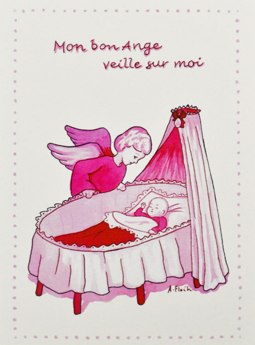 Image de Baptême - Mon Bon Ange - Rose (pic 2)