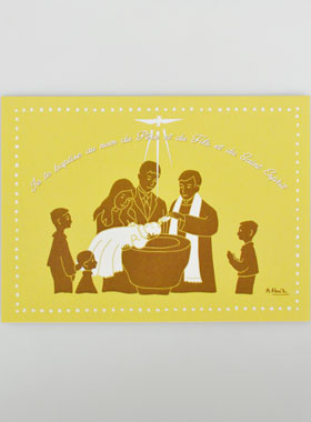 Image de Baptême - Je te Baptise - Jaune (pic 1)