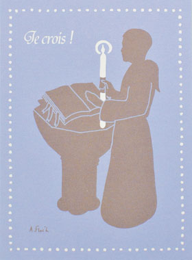 Carte de Profession de Foi - Bleu - Je Crois (pic 1)