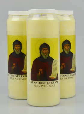 Lot de 3 Bougies de Neuvaine à Saint Antoine le Grand (pic 1)
