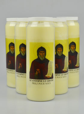 Lot de 6 Bougies de Neuvaine à Saint Antoine le Grand (pic 1)