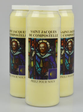 Lot de 3 Bougies de Neuvaine à Saint Jacques de Compostelle (pic 1)