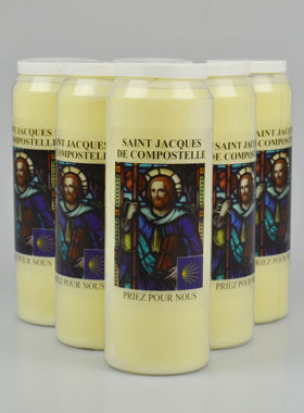Lot de 6 Bougies de Neuvaine à Saint Jacques de Compostelle (pic 1)