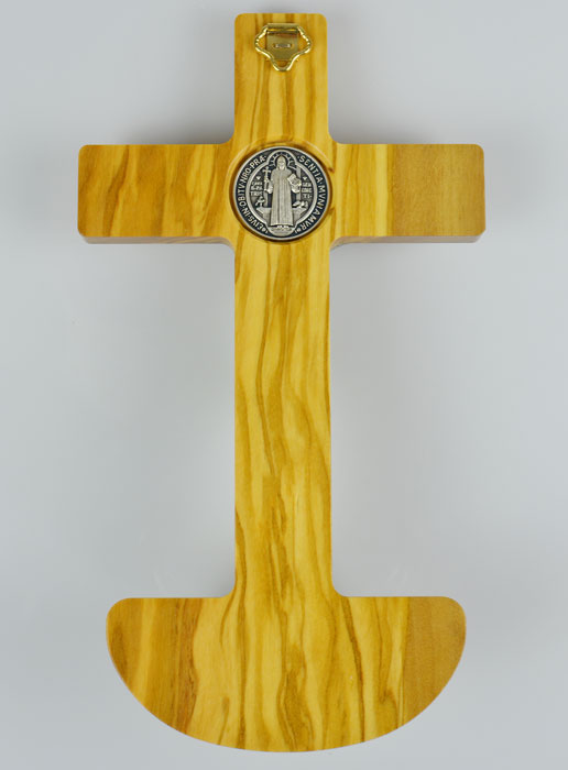 Bénitier Crucifix en Bois d'Olivier (pic 3)