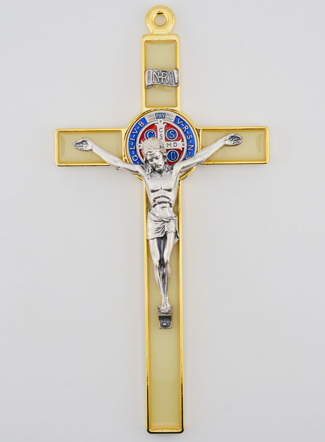 Grande Croix de Saint Benoit Fluo - 20cm (pic 1)