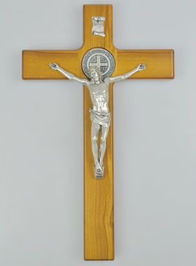 Croix de Saint Benoît en Bois - 25cm (pic 1)