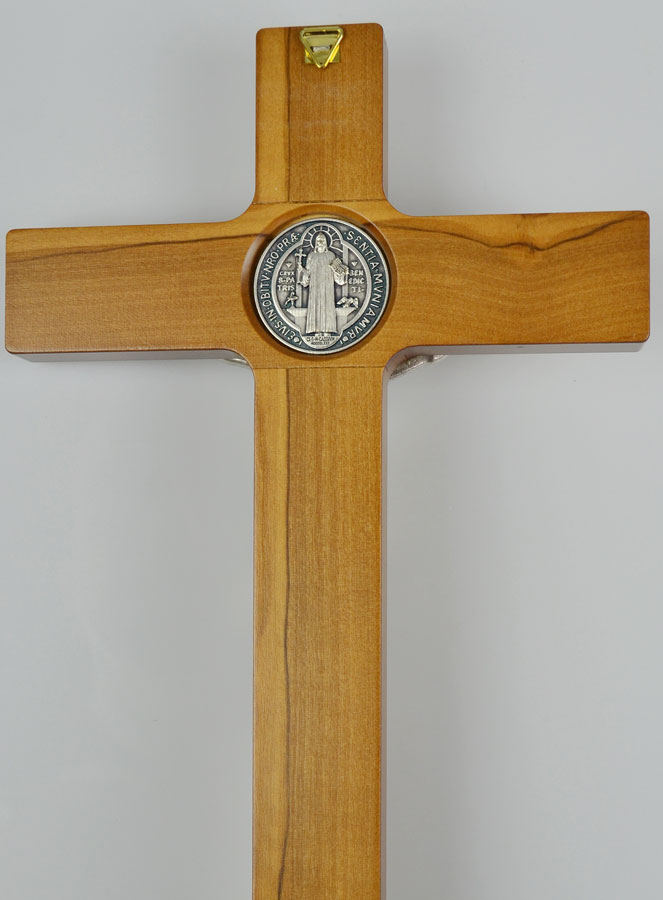 Crucifix de Saint Benoît en Bois - 25cm (pic 4)