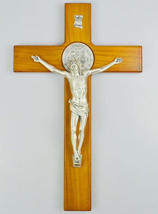 Croix de Saint Benoît en Bois - 30cm (pic 1)