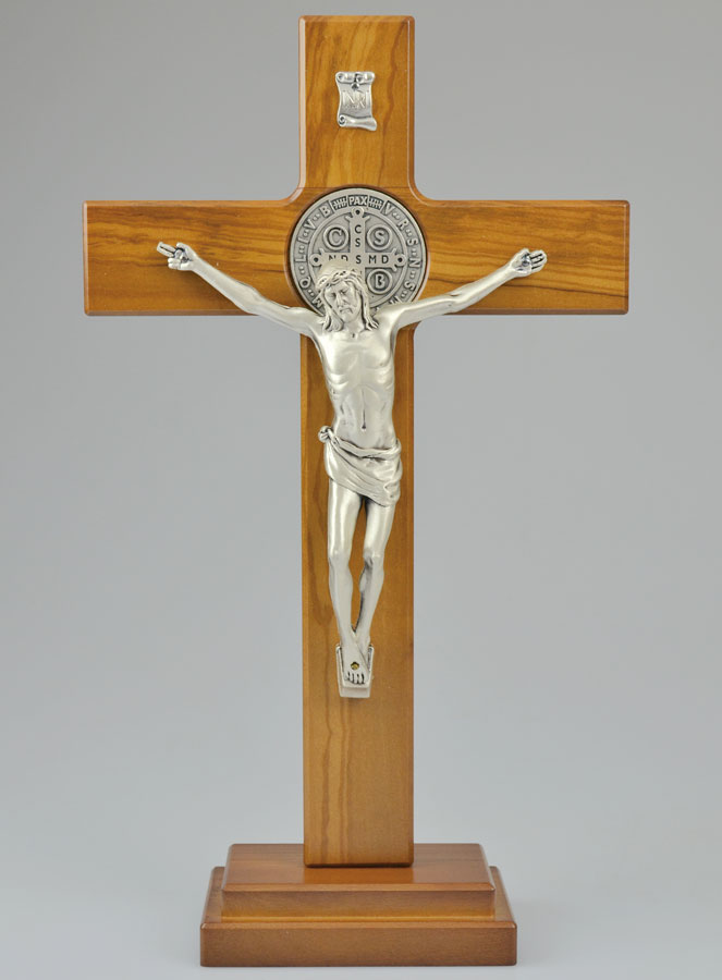Crucifix de Saint Benoît en Bois - 33cm (pic 2)