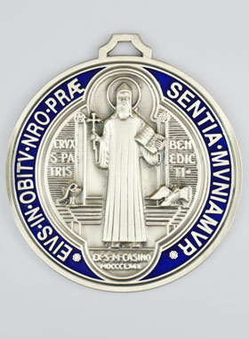 Grande Médaille Murale de Saint Benoit - 13 cm (pic 1)