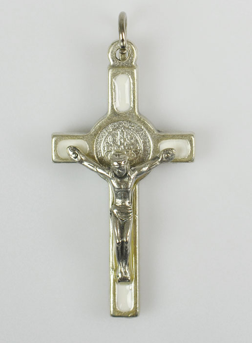 Pendentif Croix de Saint Benoit - Blanche (pic 2)