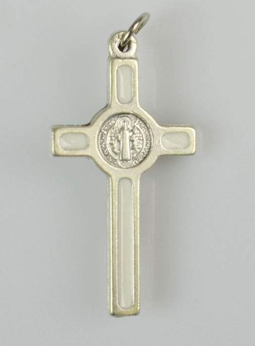 Pendentif Croix de Saint Benoit - Blanche (pic 3)