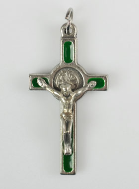 Pendentif Croix de Saint Benoit - Verte (pic 1)