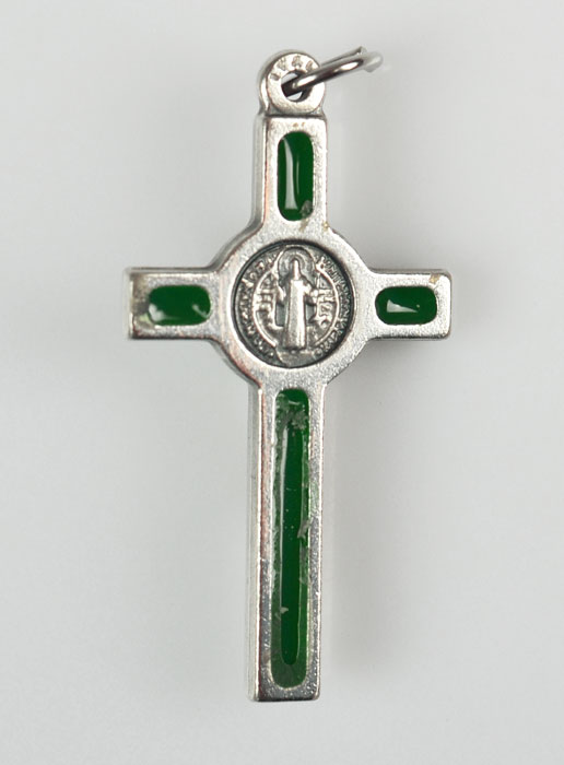Pendentif Croix de Saint Benoit - Verte (pic 3)