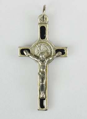 Pendentif Croix de Saint Benoit - Noire (pic 1)