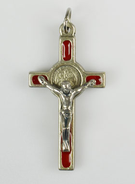 Pendentif Croix de Saint Benoit - Rouge (pic 1)