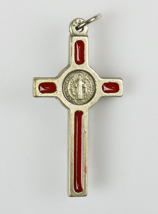 Pendentif Croix de Saint Benoit - Rouge (pic 3)