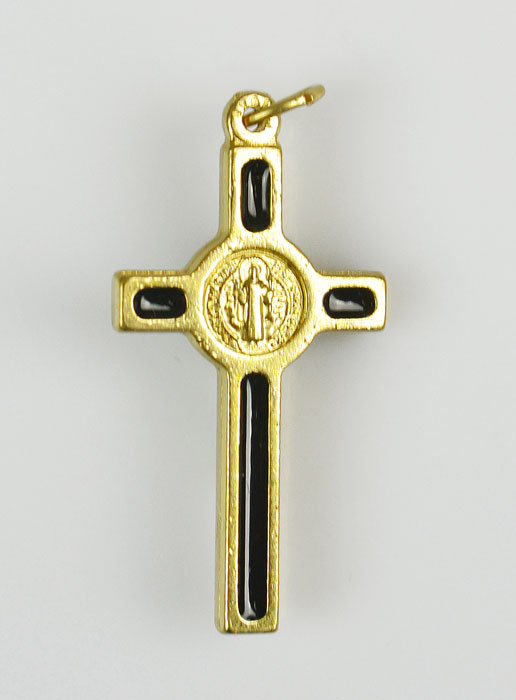 Pendentif Croix de Saint Benoit Doré & Noire (pic 3)