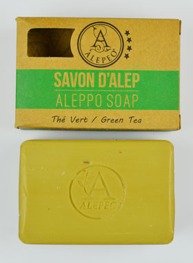 Savon d'Alep Thé Vert - 8% - 100g (pic 1)