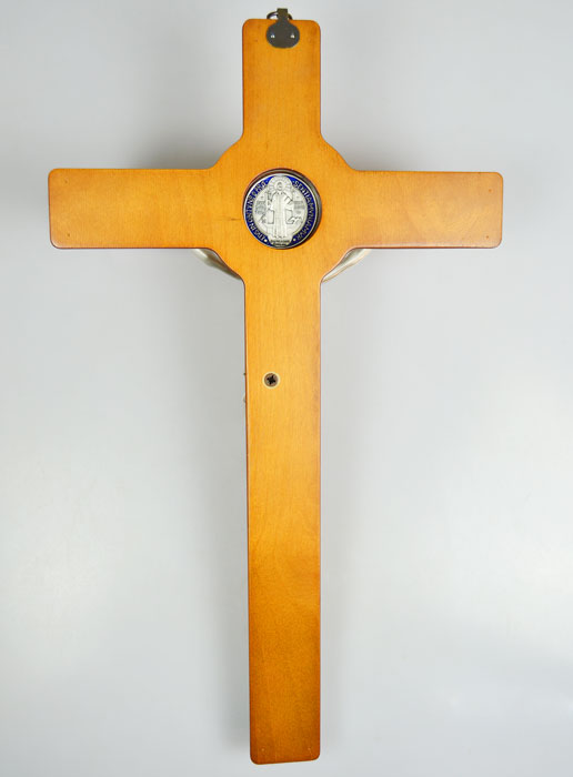 Grande Croix Murale de Saint Benoît en Bois - 48cm (pic 3)