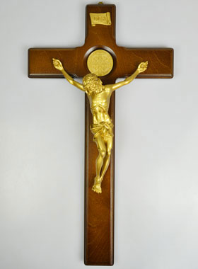 Grande Croix de Saint Benoît - Crucifix Mural 47cm (pic 1)