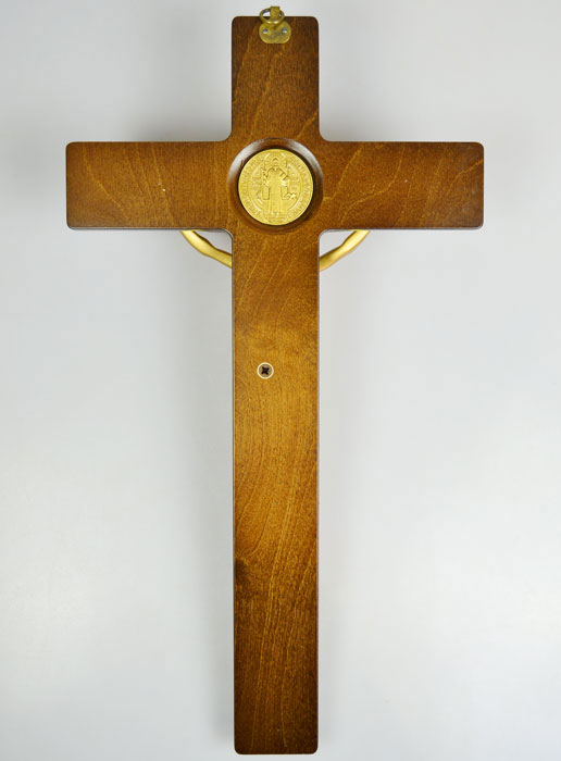 Grande Croix de Saint Benoît - Crucifix Mural 47cm (pic 3)
