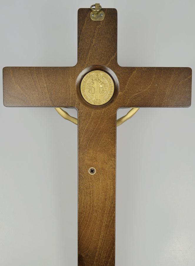 Grand Crucifix de Saint Benoît - Crucifix Mural 47cm (pic 4)
