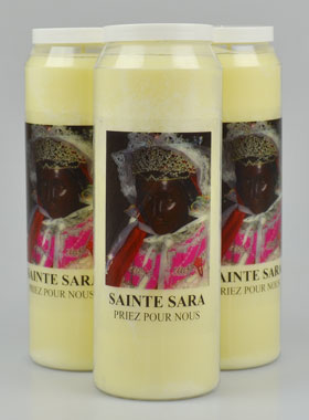 Lot de 3 Bougies de Neuvaine à Sainte Sara (pic 1)