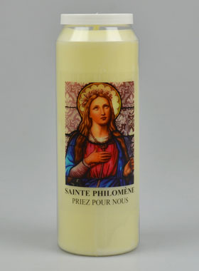 Bougie de Neuvaine à Sainte Philomène - 17.5cm (pic 1)