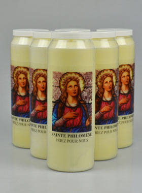 Lot de 6 Bougies de Neuvaine à Sainte Philomène (pic 1)