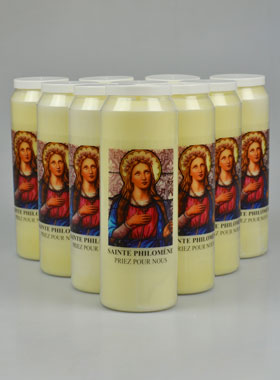 Lot de 10 Bougies de Neuvaine à Sainte Philomène (pic 1)