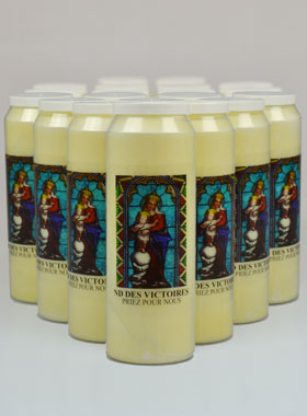 Lot de 20 Bougies de Neuvaine à Notre Dame des Victoires (pic 1)