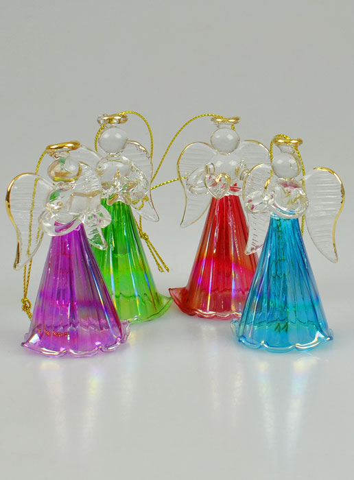 4 Anges de Noël Lumineux - 8cm (pic 1)
