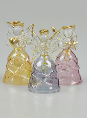 3 Anges de Noël à suspendre - 6cm (pic 1)