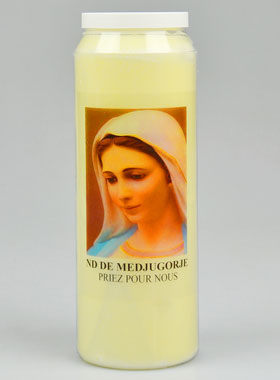 Bougie de Neuvaine à Notre Dame de Medjugorje - 17.5cm (pic 1)