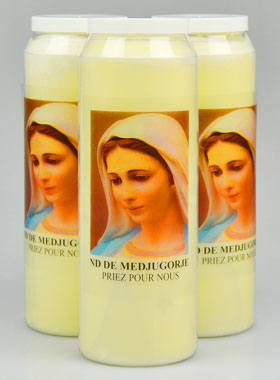 Lot de 3 Bougies de Neuvaine à Notre Dame de Medjugorje (pic 1)