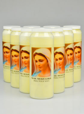 Lot de 10 Bougies de Neuvaine à Notre Dame de Medjugorje (pic 1)